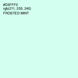 #D3FFF0 - Frosted Mint Color Image